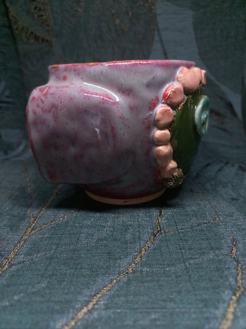 Handmade Ceramic Hobbit Door Cup – Bag End Design, Fantasy Gift