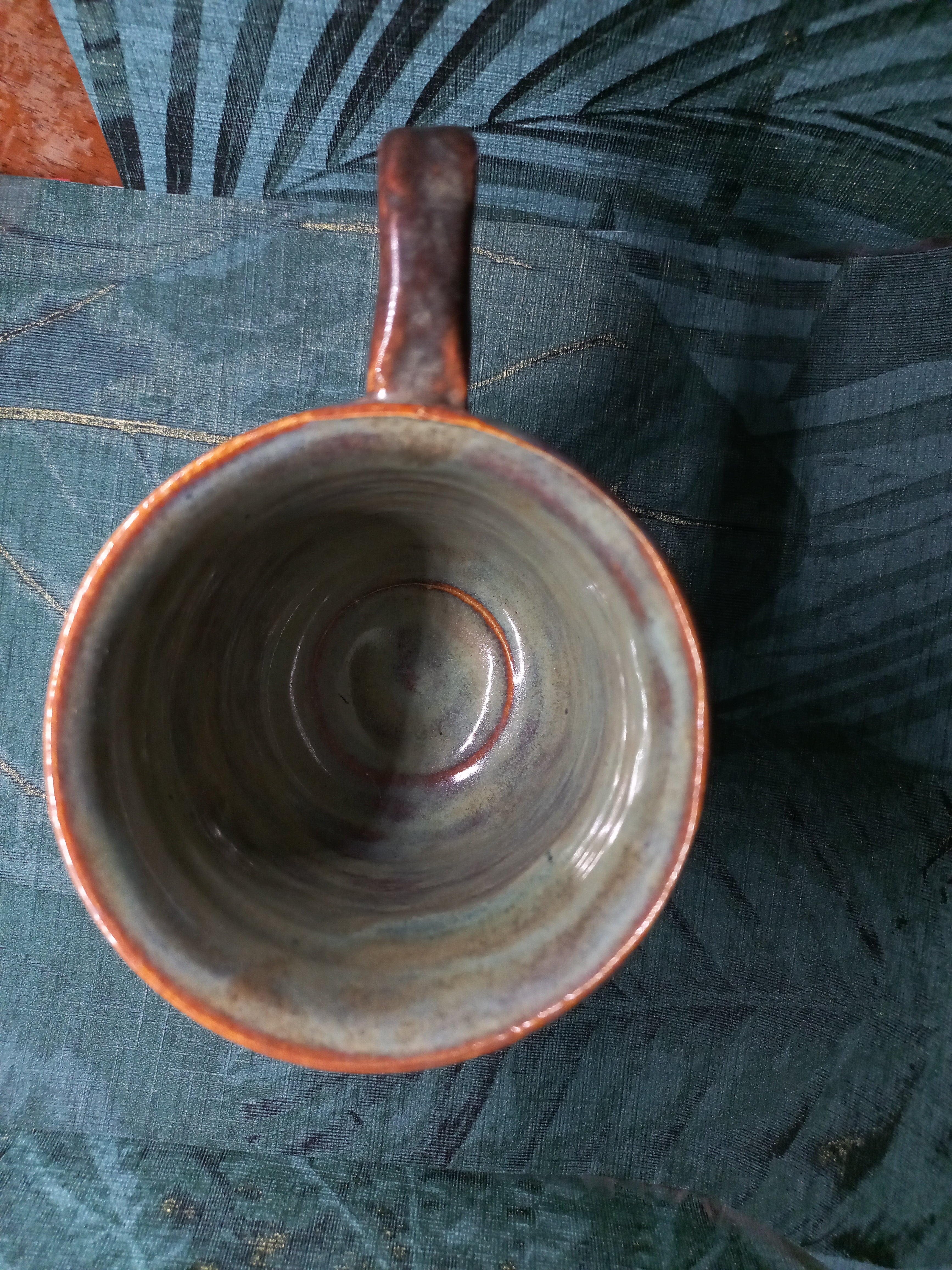 Handmade Ceramic Mug – Carved Squatter Emblem, Crowbar Handle