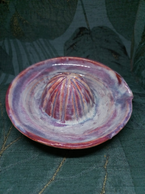 Handmade Ceramic Citrus Press – Marbled Glaze, Kitchen Gift