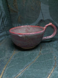 Handmade Ceramic Tea Cup – Organic Botanical Texture