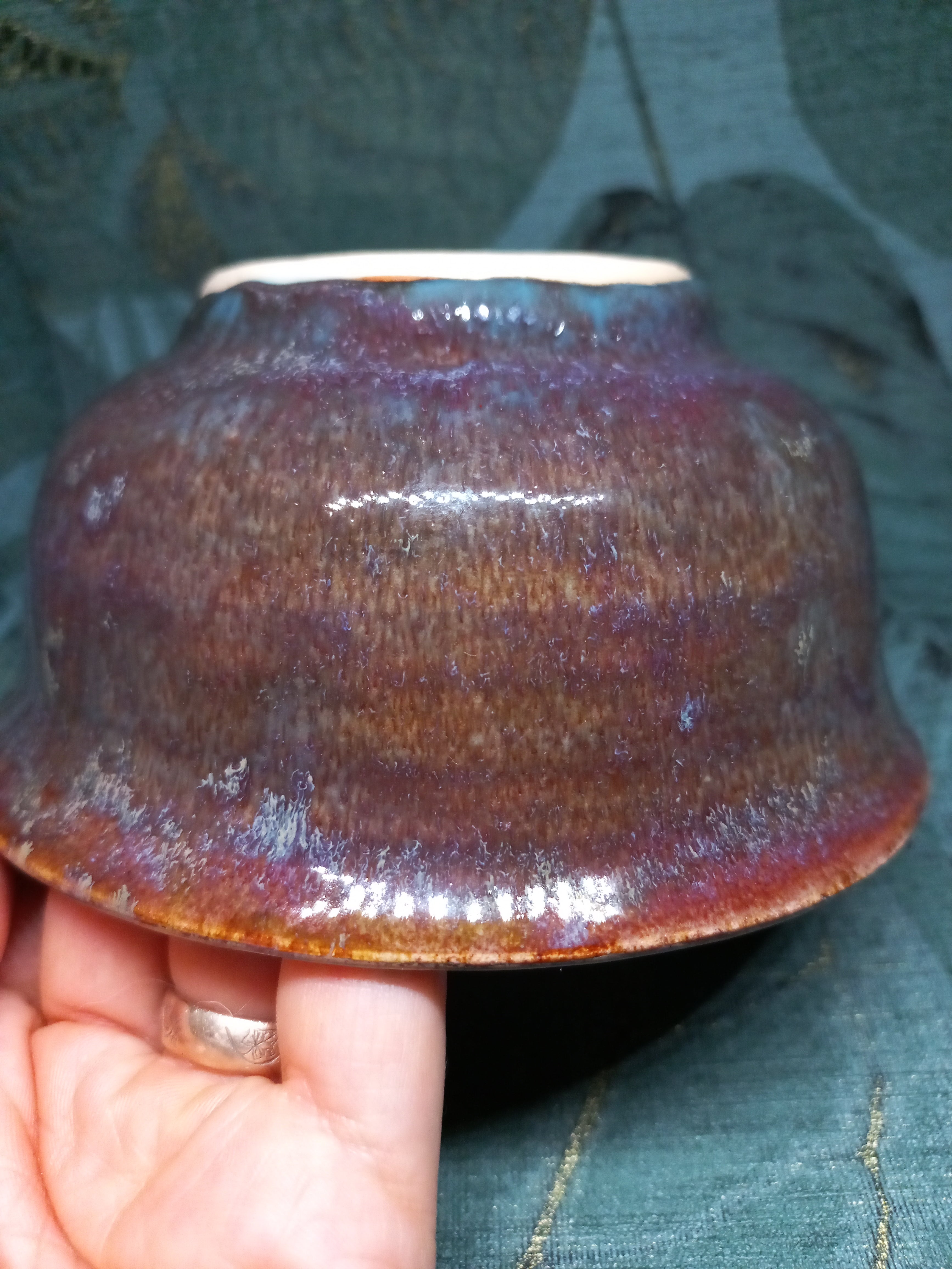 Handmade Ceramic Ramen Bowl – Purple Glaze, Microwave Safe
