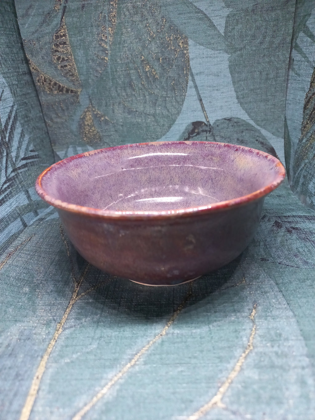 Handmade Ceramic Ramen Bowl – Purple Glaze, Microwave Safe