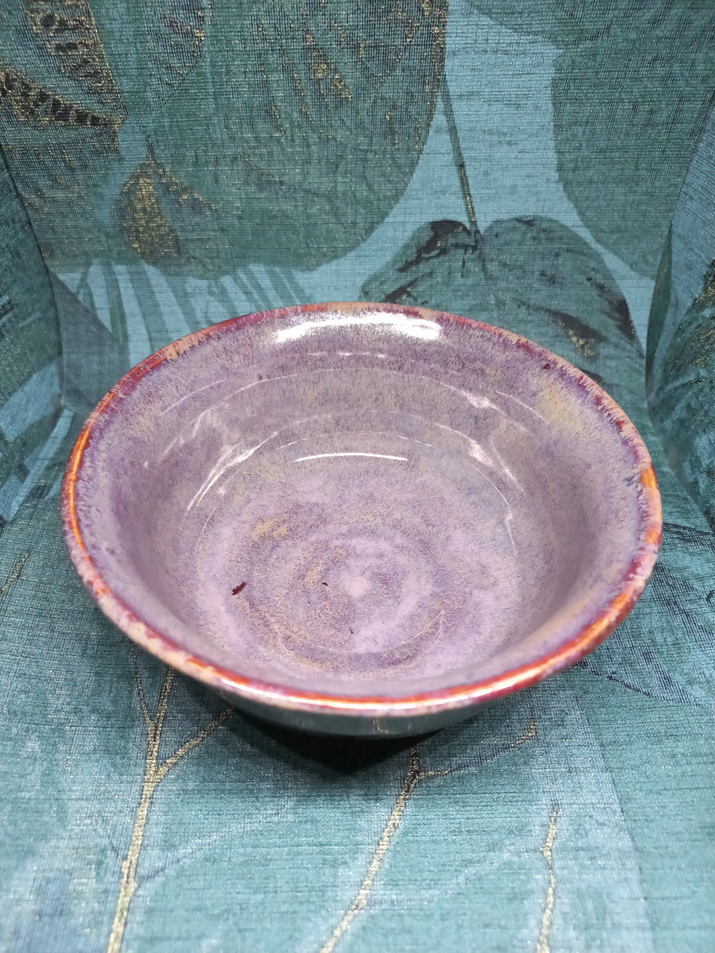 Handmade Ceramic Ramen Bowl – Purple Glaze, Microwave Safe