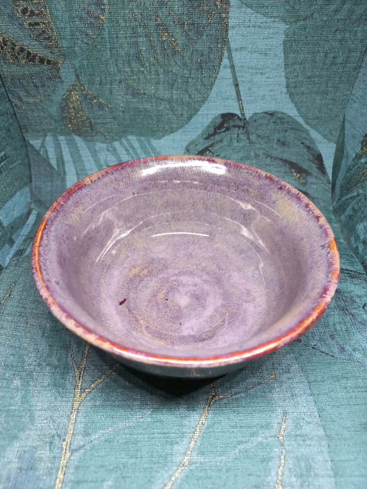 Handmade Ceramic Ramen Bowl – Purple Glaze, Microwave Safe