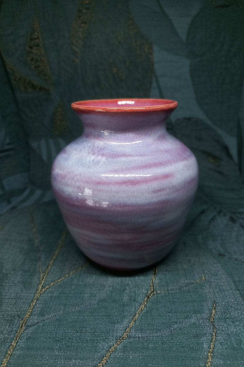 Handmade Ceramic Bud Vase – Botanical Glaze, Desk or Shelf Decor