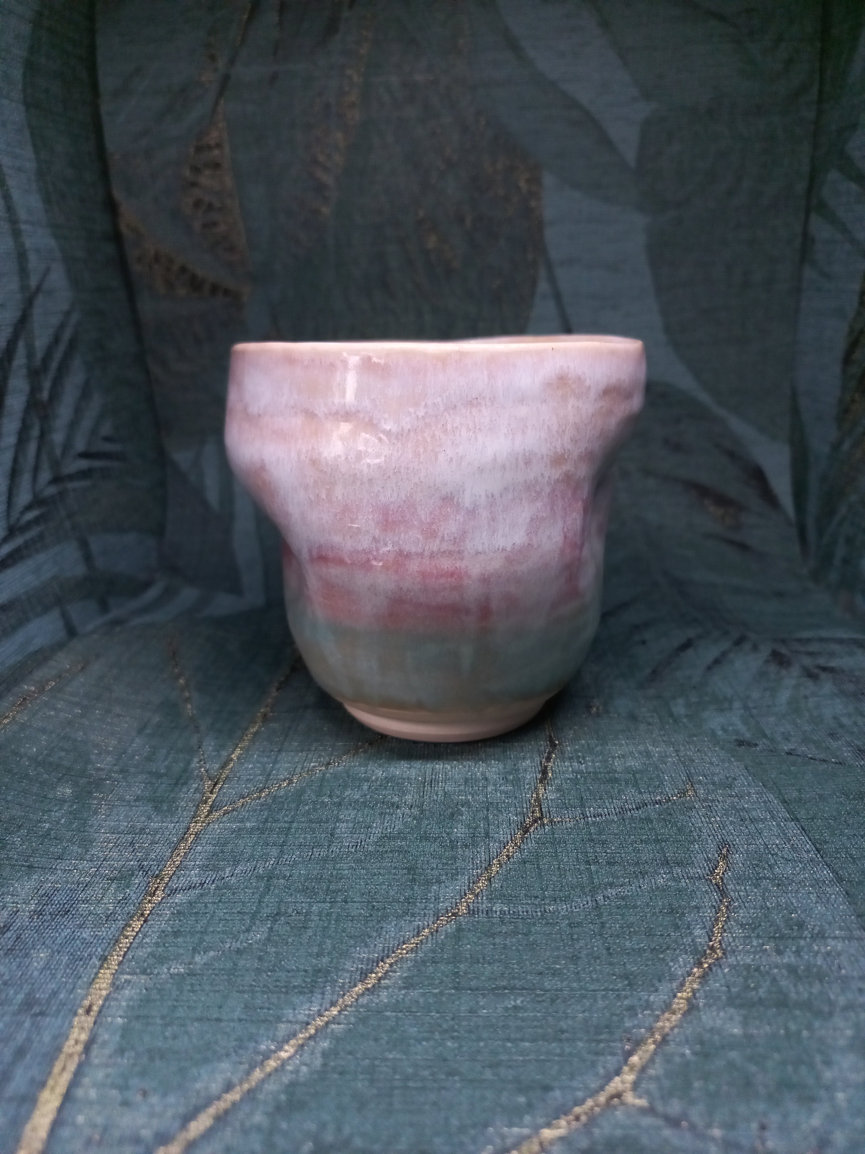 Handmade Ceramic Dimple Cup – Ergonomic Grip, Everyday Coffee Cup