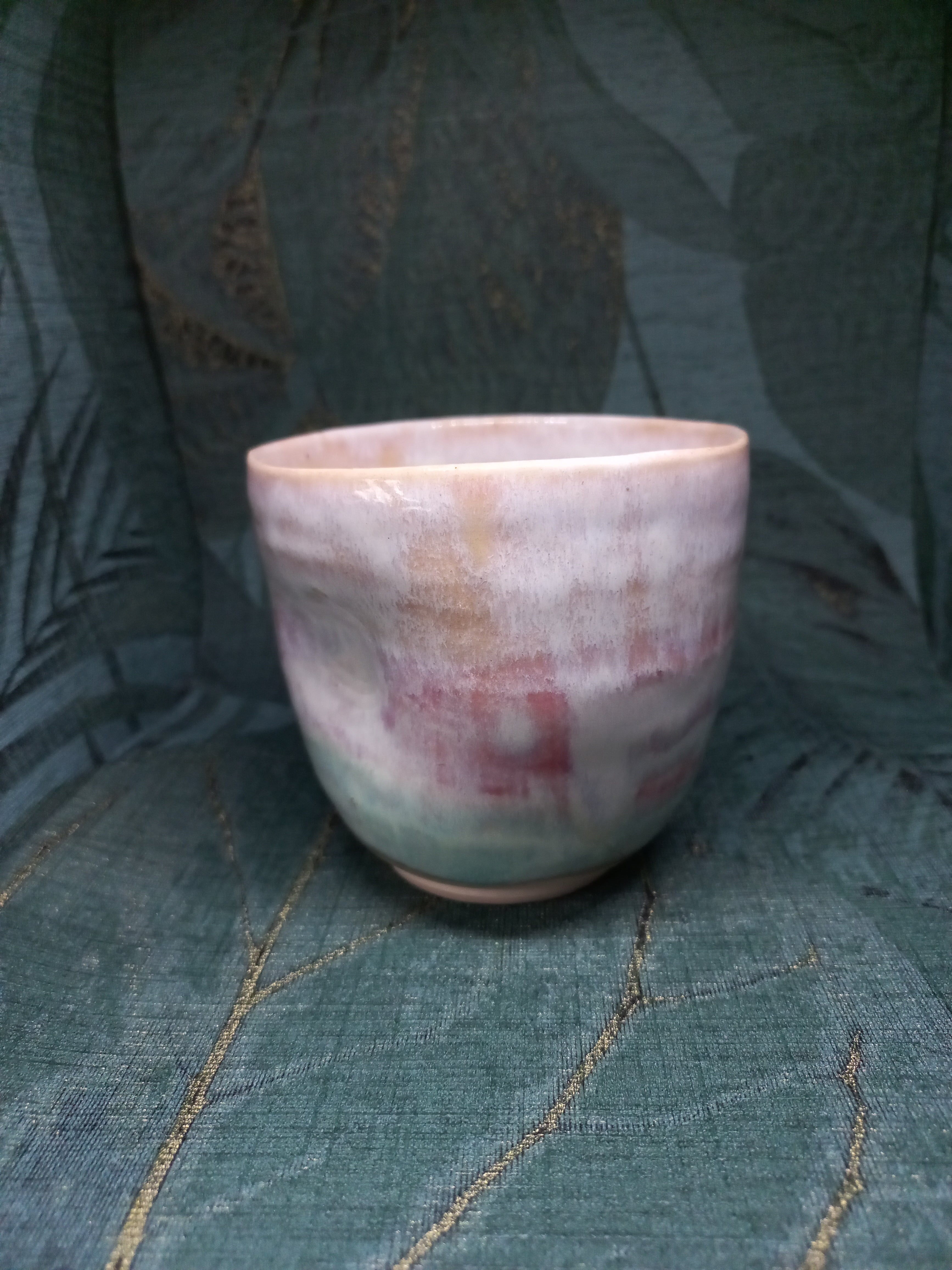 Handmade Ceramic Dimple Cup – Ergonomic Grip, Everyday Coffee Cup